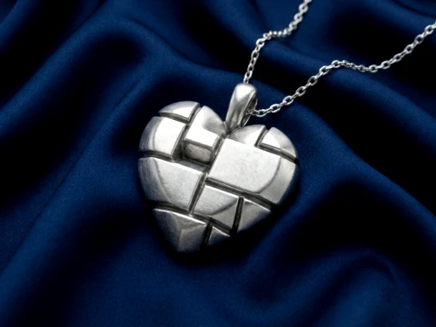 Heart Geometric Mosaic Heart 3D Print Model