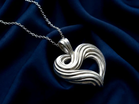Heart Whimsical Swirl Heart 3D Print Model