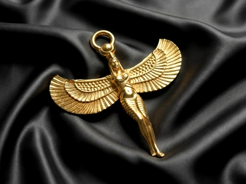 Angel Winged Guardian Pendant 3D Принт Модель
