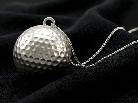 Golf Dimpled Sphere Silhouette 3D Принт Модель