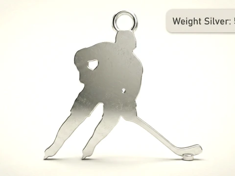 Hockey Pro Skater Silhouette 3D Print Model