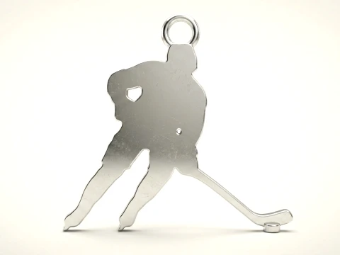 Hockey Pro Skater Silhouette 3D Print Model