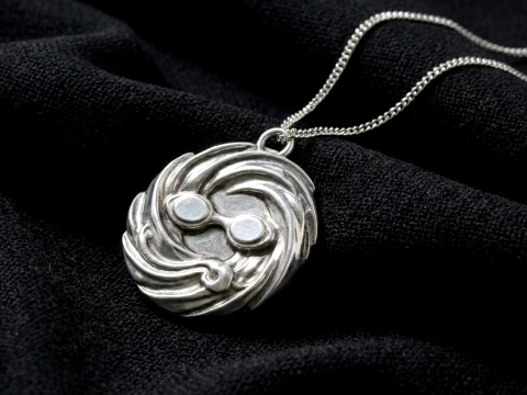 Swimmer Aquatic Goggles Medallion 3D Принт Модель