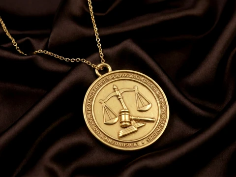 Justice Scales Legal Professional Medallion 3D Принт Модель