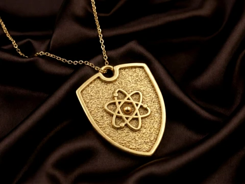 Atom Science Shield Medallion 3D Принт Модель