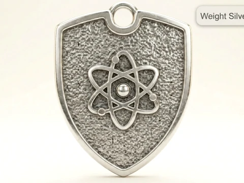 Atom Science Shield Medallion 3D Print Model