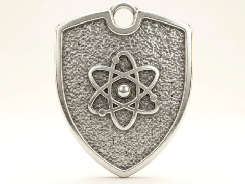 Atom Science Shield Medallion 3D Print Model