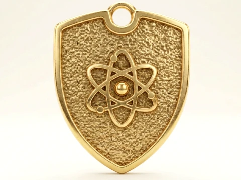 Atom Science Shield Medallion 3D Print Model