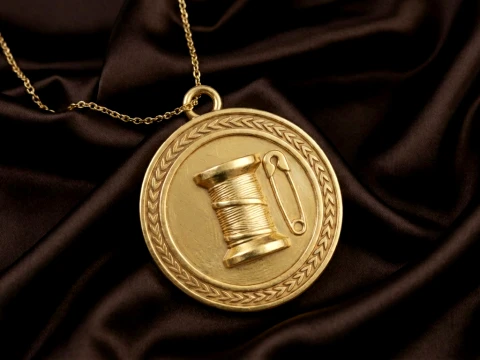 Sewing Tailors Craft Medallion 3D Принт Модель