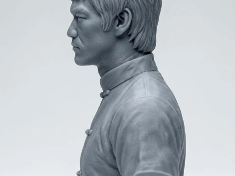 Bruce Lee 3D Printable Bust 3D Print Model