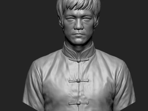 Bruce Lee 3D Printable Bust 3D Print Model