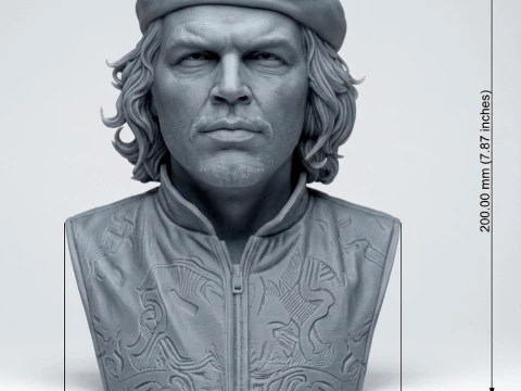 Ernesto Che Guevara 3D Printable Bust 3D Print Model