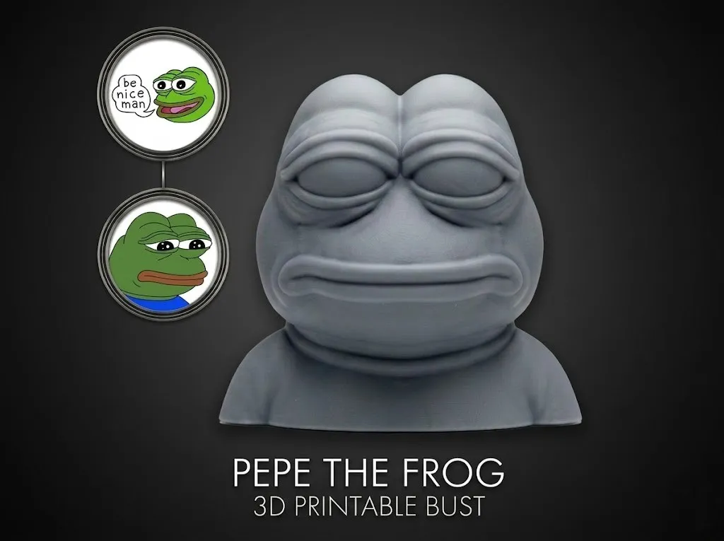 Pepe the Frog 3D Printable Bust 3D Print Model .c4d .max .obj .3ds .fbx .stl .blend
