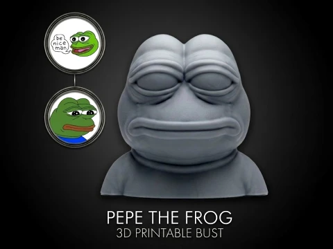 Pepe the Frog 3D Printable Bust 3D Print Model