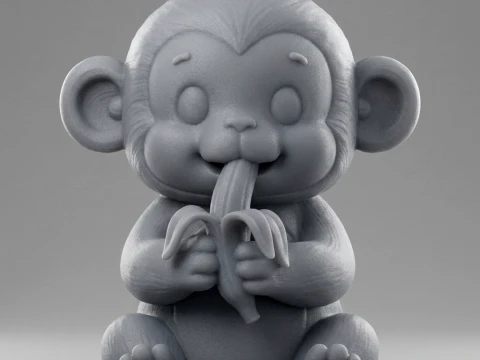 Monkey 3D Print Model 3D Print Model