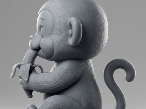 Monkey 3D Print Model 3D Print Model