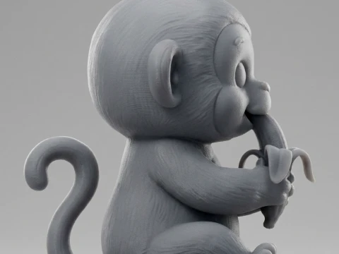 Monkey 3D Print Model 3D Print Model