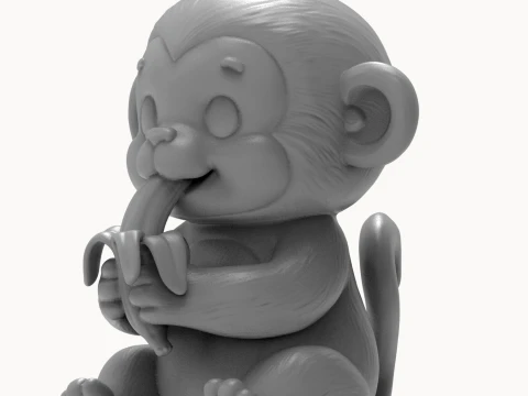 Monkey 3D Print Model 3D Print Model