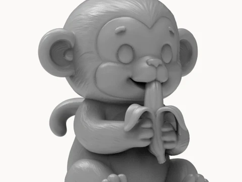 Monkey 3D Print Model 3D Print Model
