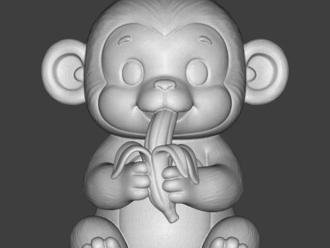 Monkey 3D Print Model 3D Print Model