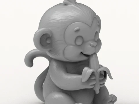 Monkey 3D Print Model 3D Print Model