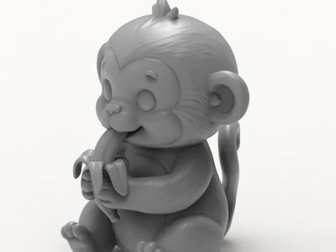 Monkey 3D Print Model 3D Print Model