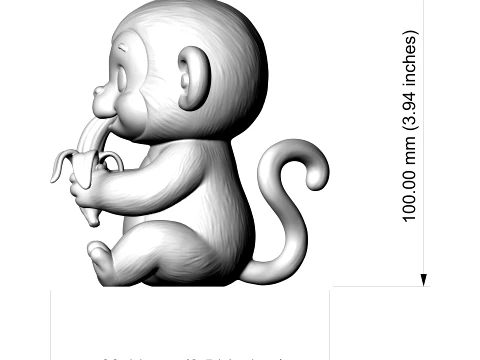 Monkey 3D Print Model 3D Print Model