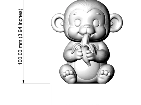Monkey 3D Print Model 3D Print Model