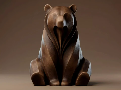 Bear 3D Print Model 3Dプリントモデル
