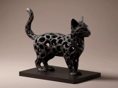 Cat 3D Print Model 3Dプリントモデル