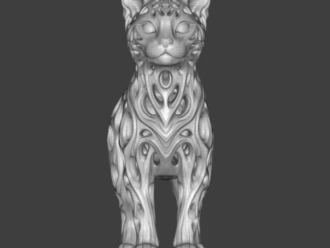 Cat 3D Print Model 3D Print Model