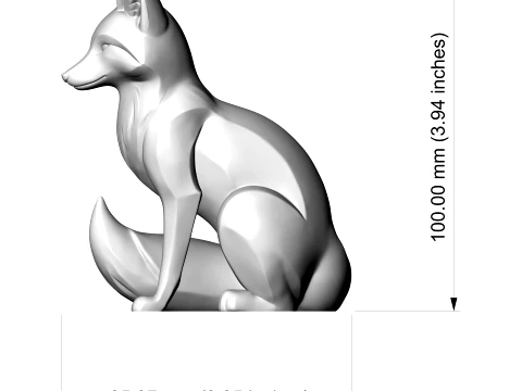 Fox 3D Print Model 3D Print Model