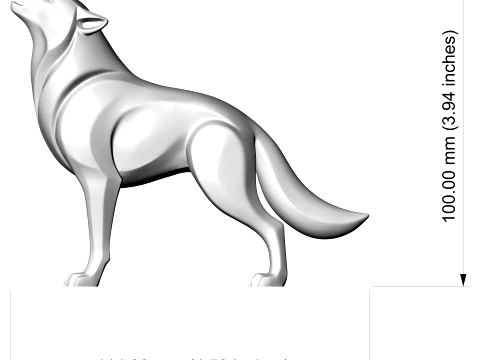 Wolf 3D Print Model 3D Print Model