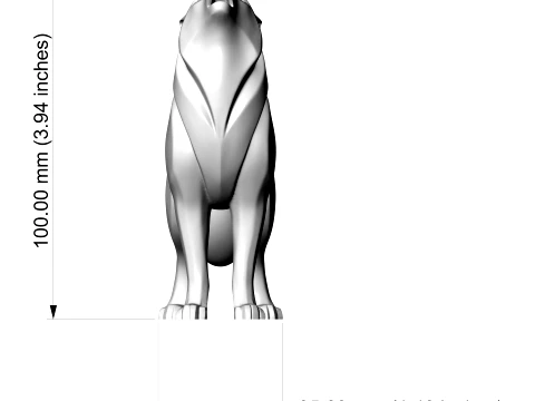 Wolf 3D Print Model 3D Print Model