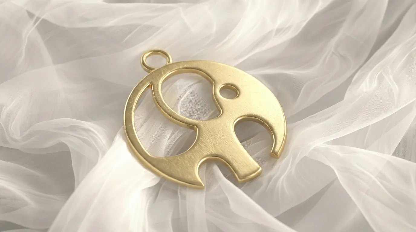 Minimalistic Elephant Cutout Circle Pendant 3D Print Model .c4d .max .obj .3ds .fbx .stl .blend 