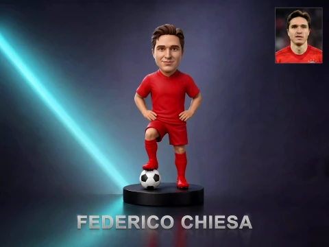 Federico Chiesa Footballer Figurine 3D Print Model Modèles 3D en vedette