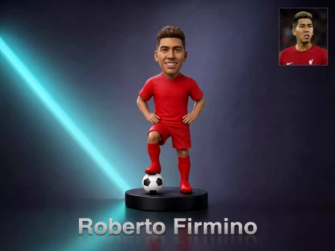 Roberto Firmino Footballer Figurine 3D Print Model Modèles 3D en vedette