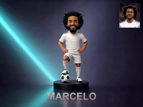 Marcelo Football Player Figurine 3D Print Model Modèles 3D en vedette