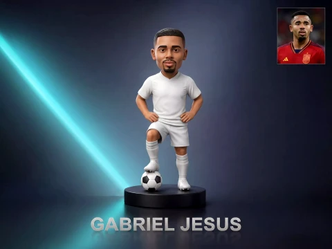Gabriel Jesus Football Player Figurine 3D Print Model 3Dプリントモデル