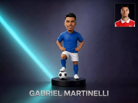 Figurine de footballeur Gabriel Martinelli mod&egrave;le d'impression 3D Modèles 3D en vedette