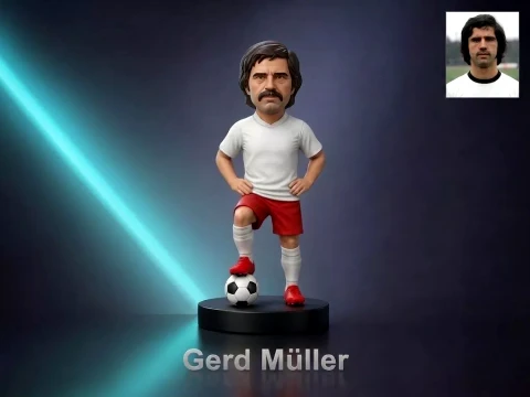 Figurine de joueur de football Gerd Muller mod&egrave;le d'impression 3D Modèles 3D en vedette