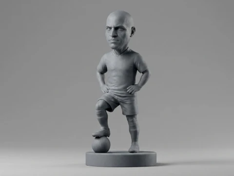 Roberto Carlos Football Player Figurine 3D Print Model 3D Print Model