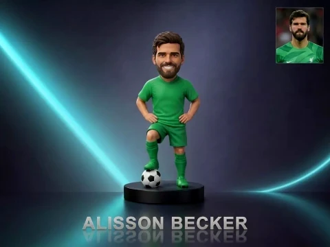 Alisson Becker Football Player Figurine 3D Print Model 3D Print Model