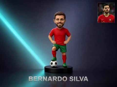 Bernardo Silva Football Player Figurine 3D Print Model 3D Print Model