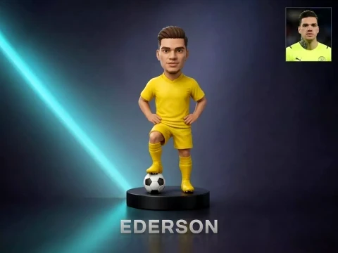 Ederson Moraes Footballer Figurine 3D Print Model 3D Print Model