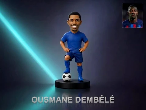 Ousmane Dembele Footballer Figurine 3D Print Model 3D Print Model
