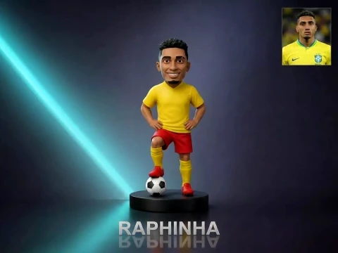 Raphinha Footballer Figurine 3D Print Model 3D Print Model