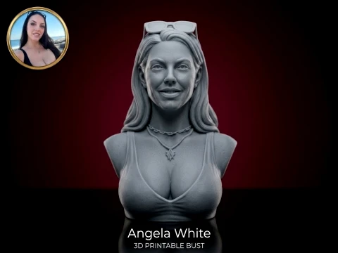 Angela White Büste 3D-Druckmodell 3D Druckmodell