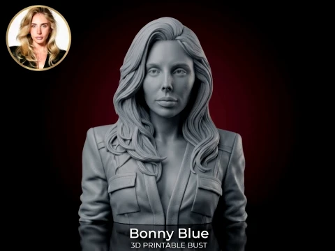 Mod&egrave;le d'impression 3D du buste de Bonny Blue Modèles 3D en vedette