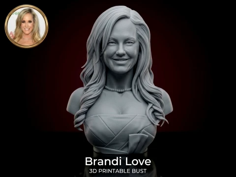 Mod&egrave;le d'impression 3D du buste de Brandi Love Modèles 3D en vedette